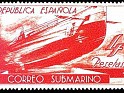 Spain 1938 Submarine 4 Ptas Red Edifil 777. España 777. Uploaded by susofe